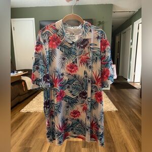 Kaipar Tropical Floral Polo Shirt Men’s XXL Stretch Performance Hawaiian Style